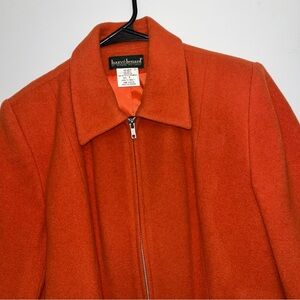 Harve Benard Women's Orange Wool and Cashmere Blazer